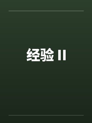 经验 II封面